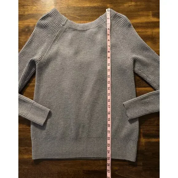 Banana Republic Women’s Small Sweater Wool Blend Ribbed Knit Pullover Tie Back - Picture 5 of 5